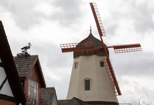 Faux moulin à vent à Solvang CA — Photo