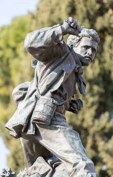 Monument to Cairoli brothers Rome Italy — Stock Photo, Image