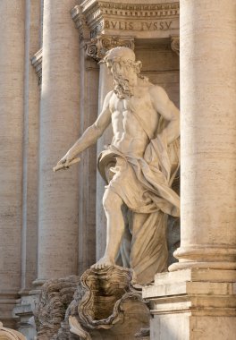 Trevi Çeşmesi ayrıntıları Roma İtalya