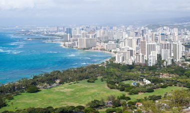 waikiki cephede deniz Panoraması