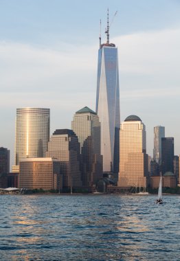 gece aşağı manhattan Skyline