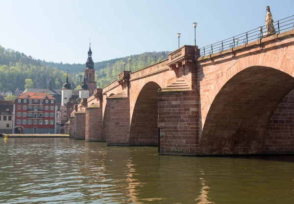 Jembatan tua ke kota Heidelberg Jerman — Stok Foto