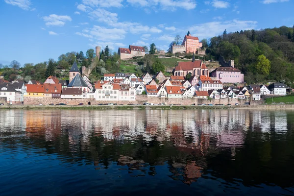 Ciudad de Hirschhorn Hesse Alemania — Foto de Stock