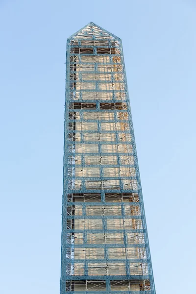 Washington Monument scaffolding — Stock Photo, Image