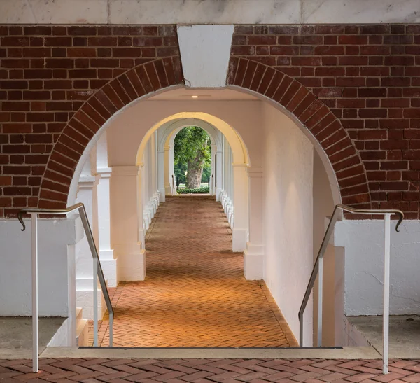 Underground walkway under Rotunda at UVA — Stock Photo, Image