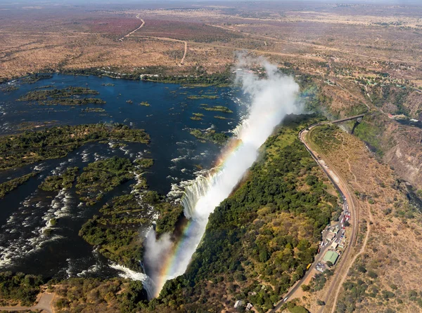 Victoriafallen på Zambezifloden — Stockfoto