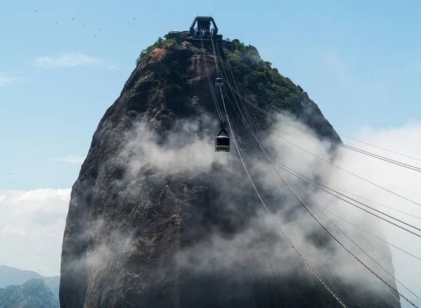 Cabinovia per Sugarloaf Mountain Rio de Janeiro Brasile — Foto Stock