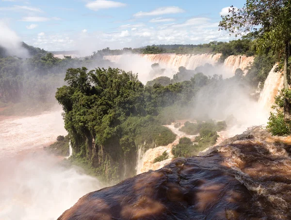 Floden som leder till iguassu falls — Stockfoto