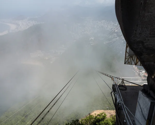 Lanové dráhy na sugarloaf mountain rio de janeiro Brazílie — Stock fotografie