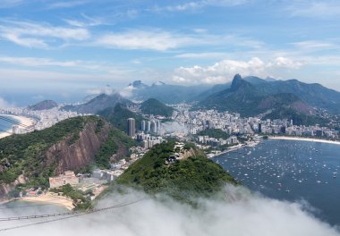 Harbor and skyline of Rio de Janeiro Brazil clipart