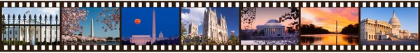 Film strip of Washington DC sights — Stock Photo, Image