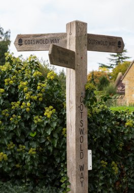Cotswold Way signpost in Cotswolds clipart