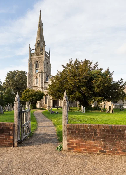 Flint igreja em Woolpit Suffolk — Fotografia de Stock