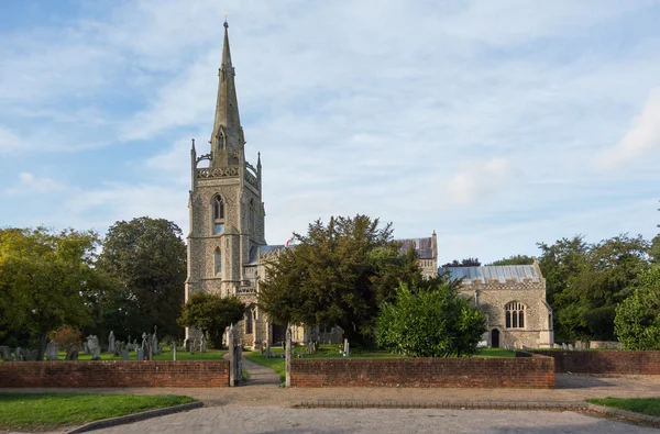 Flint kostel v Woolpit Suffolk — Stock fotografie