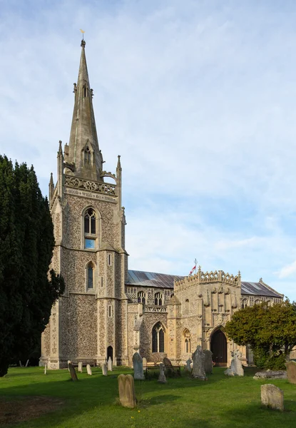 Flint church in Woolpit Suffolk — Stock Photo, Image