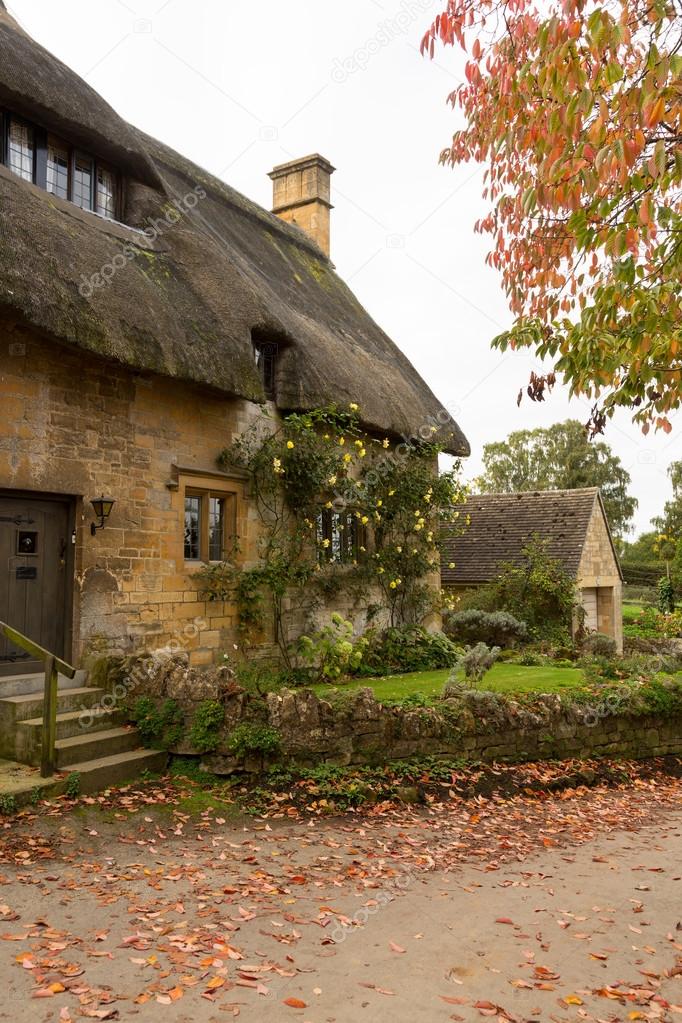 Old houses in Cotswold district of England