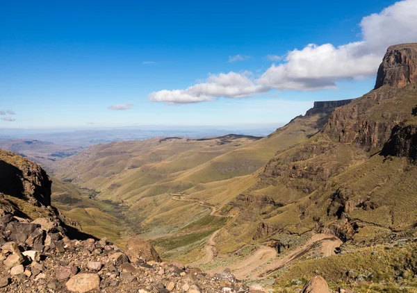 Sani pass to Lesotho — Stock Photo, Image