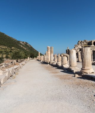 Eski Yunan şehir Efes antik kalıntılar