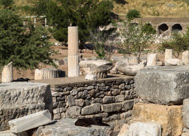 Eski Yunan şehir Efes antik kalıntılar