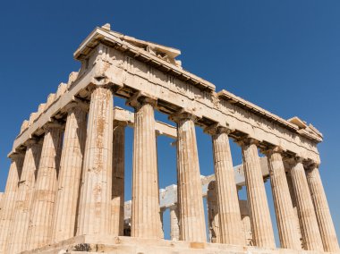 Atina'daki parthenon sütunları ayrıntı