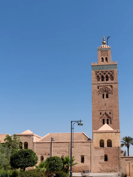 Marrakech koutoubia moskee en toren — Stockfoto