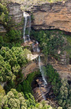 Katoomba blue mountains Avustralya'da düşüyor