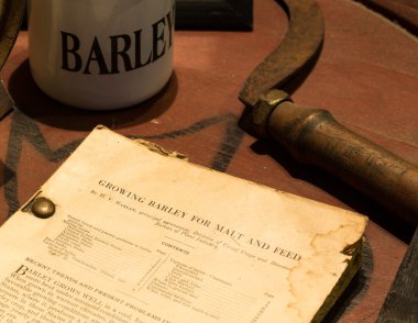 arpa varil üzerinde büyüyen antika kitap