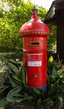 English style pillar box in Melbourne clipart