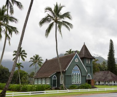 Waioli Huiia Mission Church in Hanalei Kauai clipart