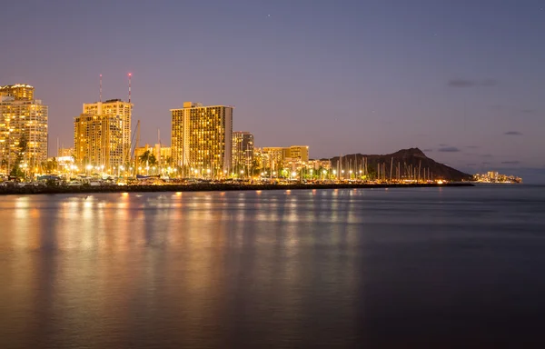 Panorama Hawajów Waikiki Honolulu — Zdjęcie stockowe