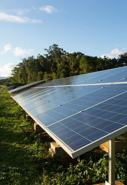 Large solar power installation in tropics — Stock Photo, Image