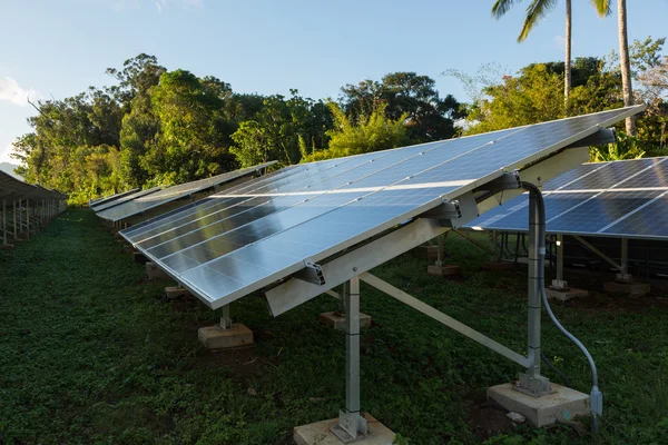 Large solar power installation in tropics — Stock Photo, Image