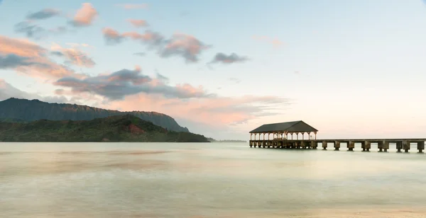 Východ slunce nad zálivem Hanalei Kauai Hawaii — Stock fotografie