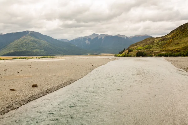 Veduta delle Alpi meridionali Nuova Zelanda — Foto Stock