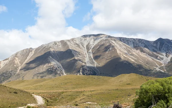 Weergave van zuidelijke Alpen Nieuw-Zeeland — Stockfoto