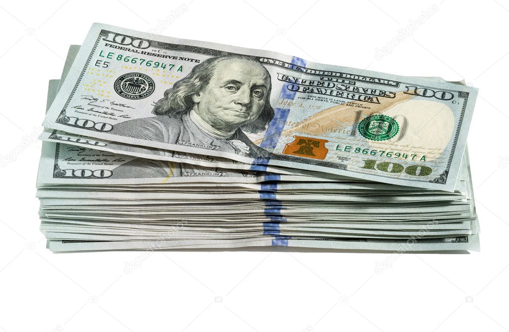 New design 100 dollar US bills or notes