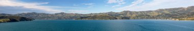 Yeni Zelanda 'daki Akaroa kıyı şeridi