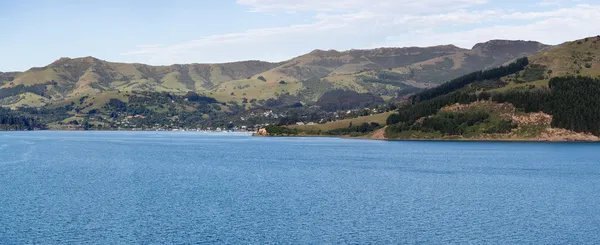 Kustlijn bij Akaroa in Nieuw Zeeland — Stockfoto