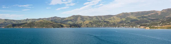 Garis pantai di Akaroa di Selandia Baru — Stok Foto