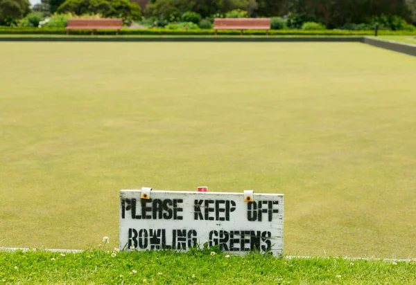 Bowling green w rotorua w rząd parku nz — Zdjęcie stockowe