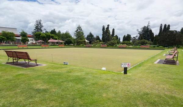 Bowling green i rotorua i regeringen park nz — Stockfoto