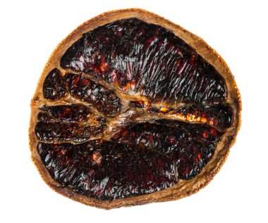 arkadan aydınlatmalı kurutulmuş portakal beyaz karşı izole