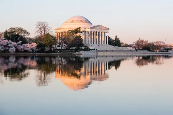 Piękne wcześnie rano jefferson memorial — Zdjęcie stockowe