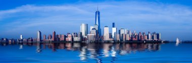 aşağı manhattan alacakaranlıkta Panoraması