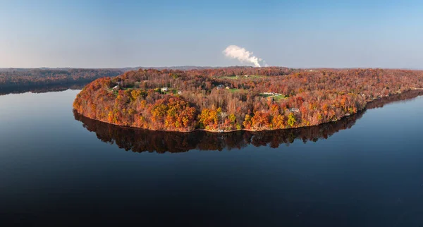 Flygfoto över The Woodlands nära Morgantown WV — Stockfoto