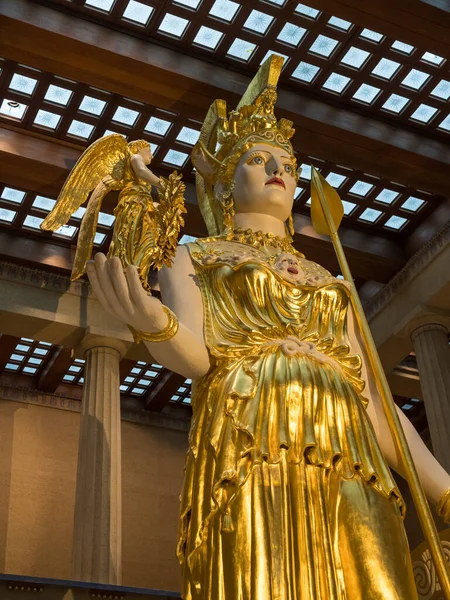 Standbeeld van Athena in Nashville Parthenon — Stockfoto