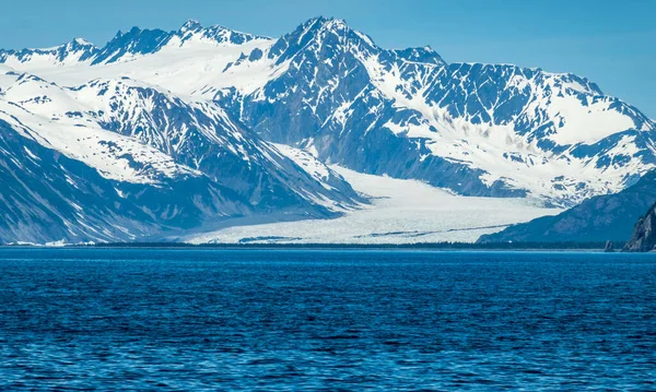 Amplia Vista Del Glaciar Oso Entrando Bahía Resurrección Cerca Seward — Foto de Stock