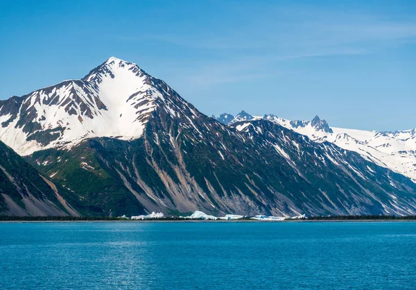 Ayı Buzulu Nun Seward Alaska Yakınlarındaki Diriliş Körfezi Girişini Geniş Stok Resim