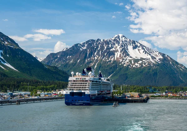 Seward Alaska Juni 2022 Celebrity Millennium Kryssningsfartyg Hamnen Seward Alaska — Stockfoto
