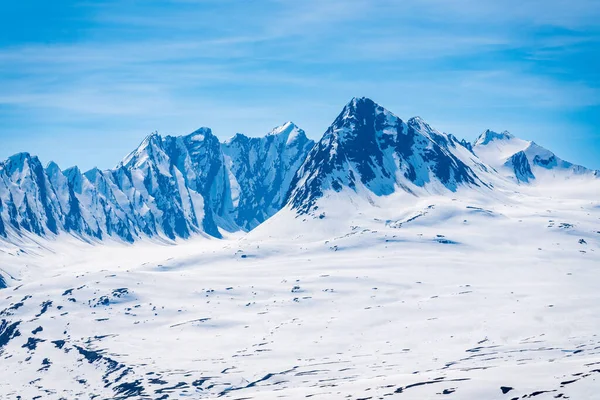 Vue Sur Les Montagnes Majestueuses Dentelées Col Thompson Près Valdez — Photo